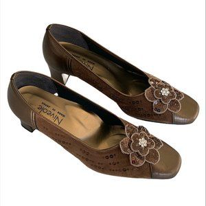Niveole brown suede heels - US Women's Sz 8